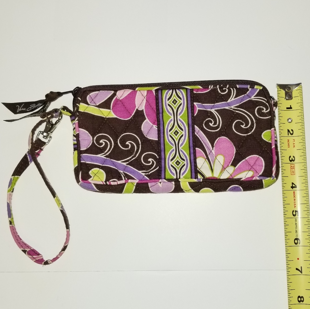 Vera Bradley Wristlet PURPLE PUNCH Pouch Phonecase - Picture 3 of 8